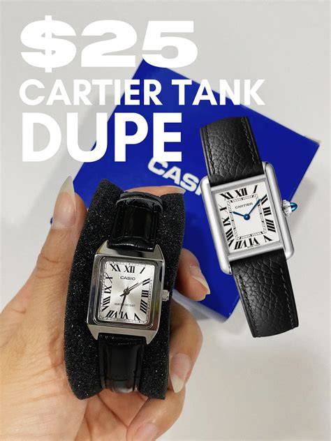 cartier watch dupe amazon|casio cartier tank dupe.